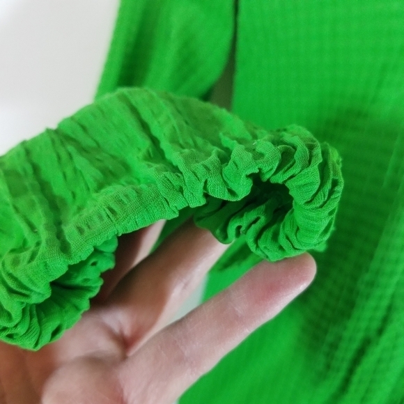 Vtg 60s Lord & Taylor kelly green hooded lightweight jacket - Picture 10 of 11